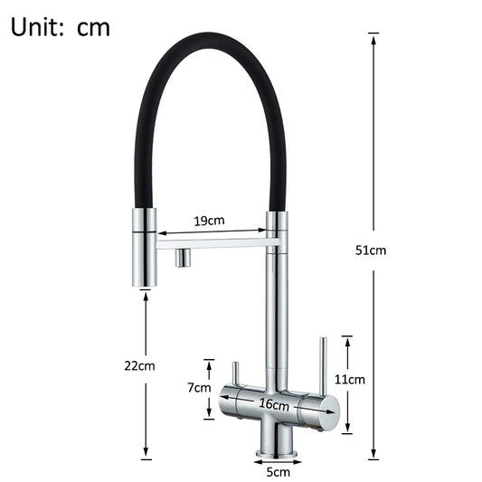 Black Grey Filtered Kitchen Faucet Water Filter Kitchen Faucets Filter Faucet Mixer Water Purification Water Drinking Water Taps