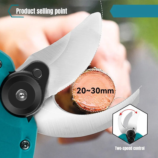 30mm bürstenlose elektrische Ast schere 2 Gänge Akku wiederauf ladbare Obstbaum Bonsai Schnitt Elektro werkzeug für Makita 18V Batterie