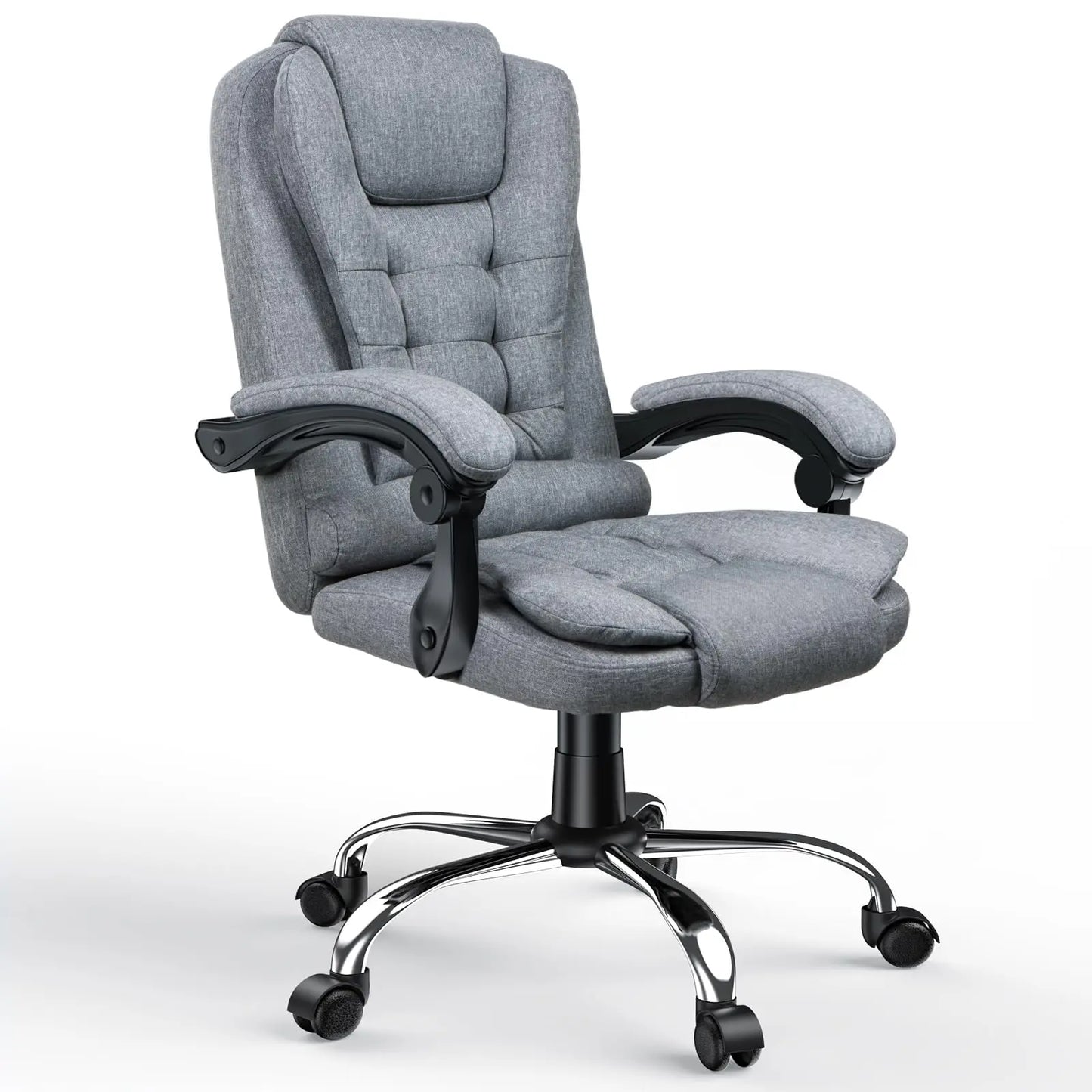 Ergonomic Office Chair Desk Chair with High Backrest PU Leather Swivel Chair Deck Chair Gaming Chair for Office Home