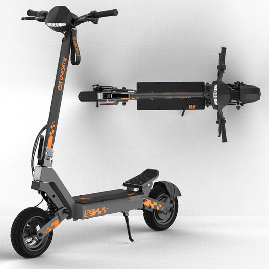 Kukirin G2 Foldable Electric Scooter 1200W Peak Motor 48V 15.6Ah Battery 10-inch Tire 45km/h Max Speed 55km Range.