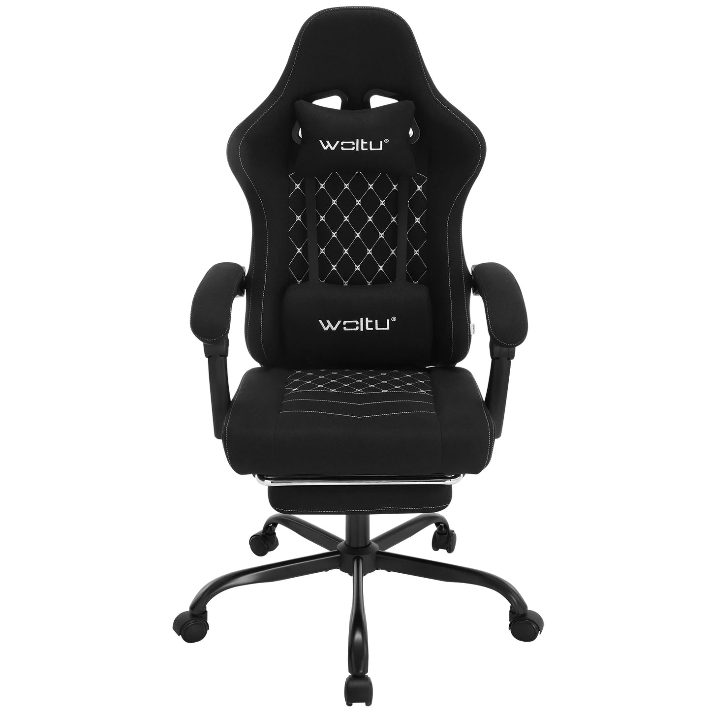 WOLTU Computer-Gamer-Stuhl, ergonomischer drehbarer PC-Gaming-Stuhl mit Taschenfederkissen, Massagefunktion für Büro und Zuhause