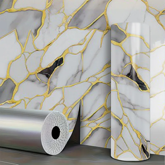 Marble imitation ceramic tile waterproof self-adhesive PVC wall sticker for living room kitchen bedroom decoration stickers