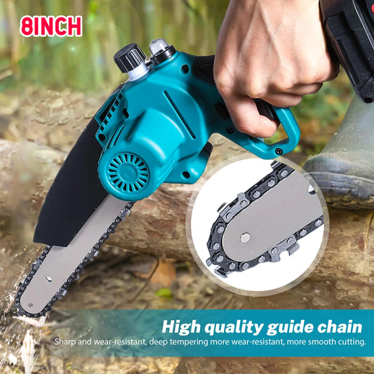 3000w 8 Zoll elektrische Kettensäge Hand tragbare Kettensäge Baum Holz schneider Schnitt Garten Elektro werkzeug für Makita 18V Batterie