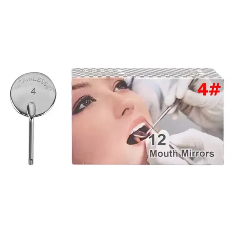 Dental Mirror Stainless Steel Mouth Mirror Dental Hygiene Kit Instrument Dental Reflector Dentist Tools.