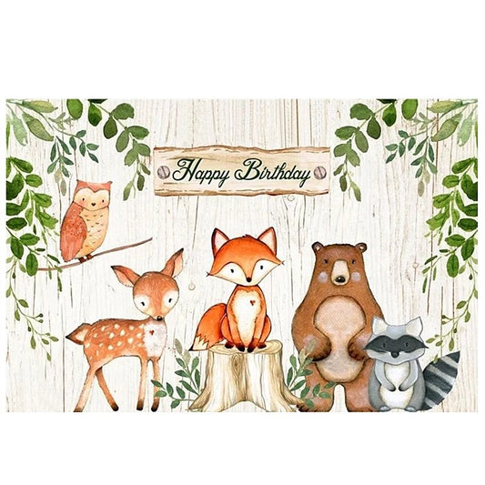Dschungel Thema Partei Dekor Versorgung Einweg Geschirr Set Wald Tier Fuchs Hedgehog Ballon Baby Dusche Kid Geburtstag Kuchen Topper.