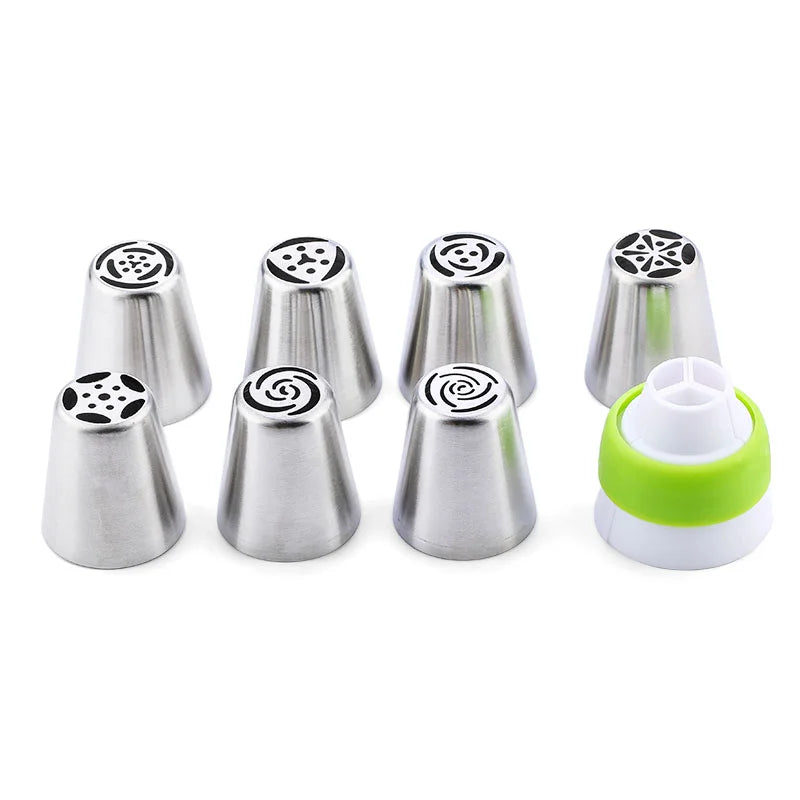 FAIS DU Russian Mounted Mouth Set Stainless Steel Kitchen Baking Supplies Set Cake Decoration Tools Nozzles Pastry Bag Set