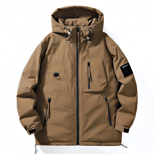 Wholesale Unisex Jackets, Outdoor Winter Waterproof Sports Waterproof Hooded Hiking Casual Zipper Multi Pocket Men's Down Jacket.