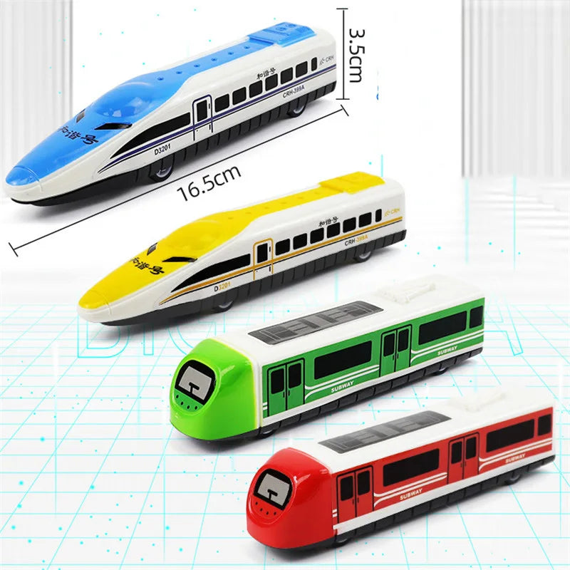 Mini Pull Back Cartoon Train Car Toy Single Pack Diecast Vehicle Model, Perfect Boys' Gift and Room Decoration for Kids.