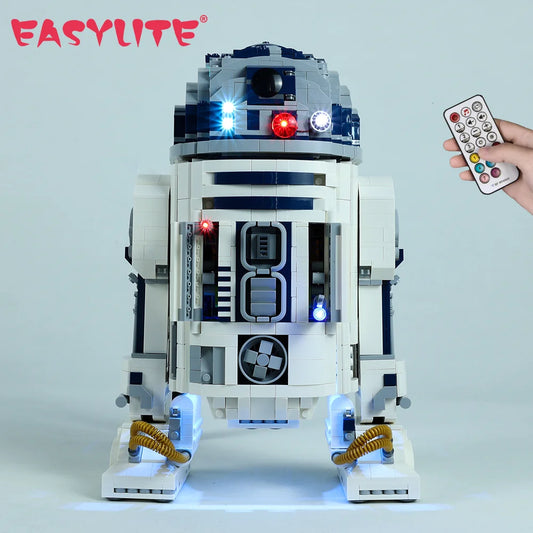 EASYLITE LED Lighting Set For 75308 Star R2-D2 Robot Building Blocks Collectible DIY Toys Not Include Bricks Only Light Kit.