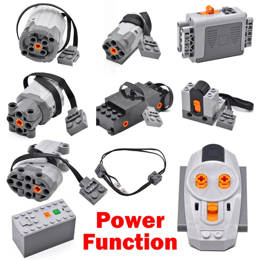 Power Functions Servo Train Car Motor Polarity Switch IR Speed Remote Control Receiver Battery Box Educational Kid Program Toys.