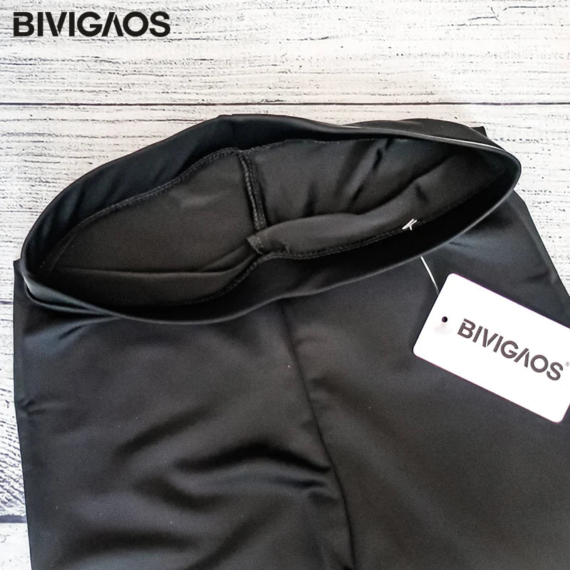 BIVIGAOS New Ice Silk Leggings Spring Summer Thin Sport Workout Leggings High Stretch Silky Black Slim Fitness Leggings Women.
