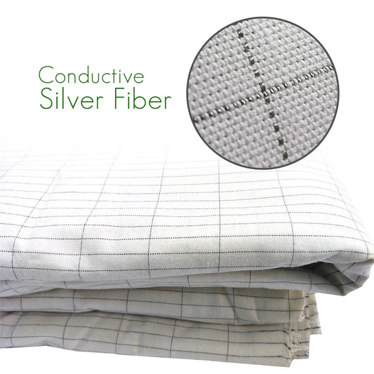 Conductive Silver Fiber Earthing Bedsheet Grounded Anti-static Health Protection Bed Sheet Antibacterial for Better Sleeping.