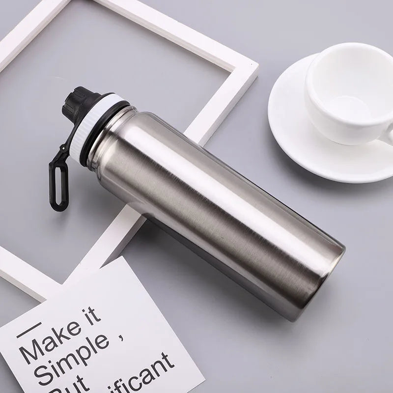 UPORS Stainless Steel Sport Water Bottle 600ml/800ml Large Capacity Double Wall Vacuum Insulated Tumbler Portable Thermos Bottle.