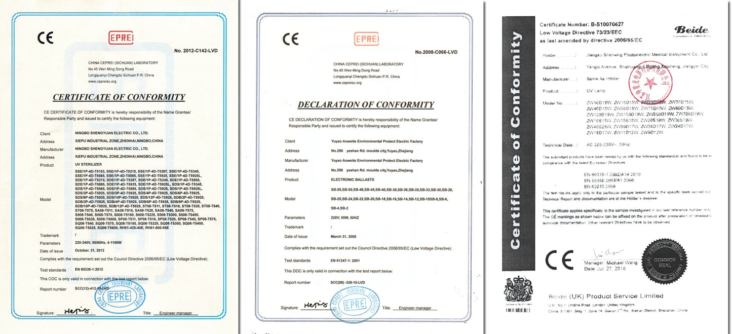 0.5gpm Ultraviolet Water Filter with Flow Switch for Household Water Sterilization.