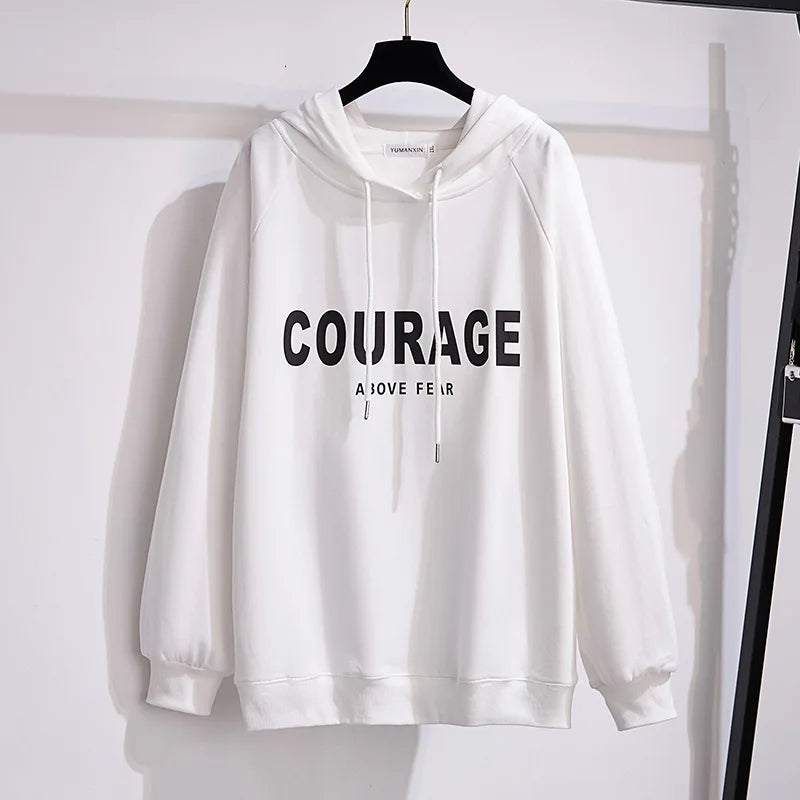 175 kg Plus Size Damen Büste 170 Frühling Herbst Lose Brief Kapuzenpullover Sweatshirt Schwarz Rot Weiß 4XL 5XL 6XL 7XL 8XL 9XL.