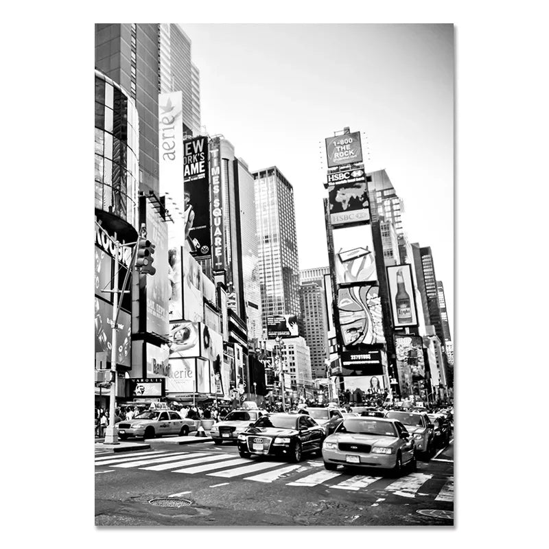 New York City Canvas Posters and Prints Black and White Wall Art Pictures Living Room Decoration Painting on The Wall Home Decor.