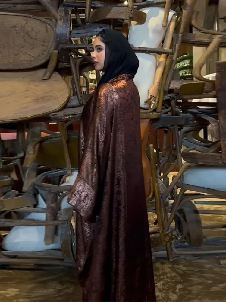 Ramadan Eid Open Dubai Luxury Abaya Damen Modest Kimono Coat 2025 Muslim for Women Islam Clothing Kebaya Robe Femme Musulmane