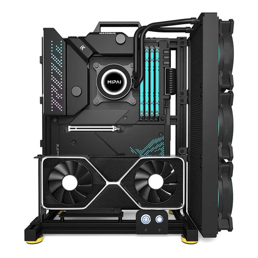 DIY Gamer Cabinet ITX MATX ATX Open Computer Case Frame Aluminum Alloy Desktop Portable PC Rack DIY Personalized Chassis.