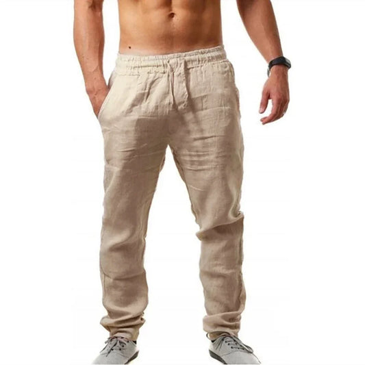 Men's Casual Pants Summer Male Breathable High Quality Trousers Sweatpants Solid Color Fitness Pants Jogging Fitness Streetwear.