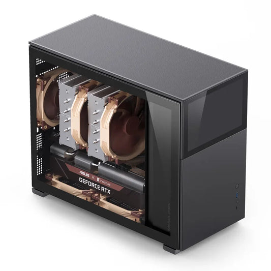 JONSBO Pinecone D31 M-ATX Computer Case Mesh Side Transparent ATX With Display Screen Games Chassis Support 360 Water Cooling.