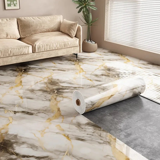Marble Peel and Stick Wall Panels Removable Self-Adhesive Wallpaper for Kitchen Bathrooms Showers and Flooring Living Room Decor