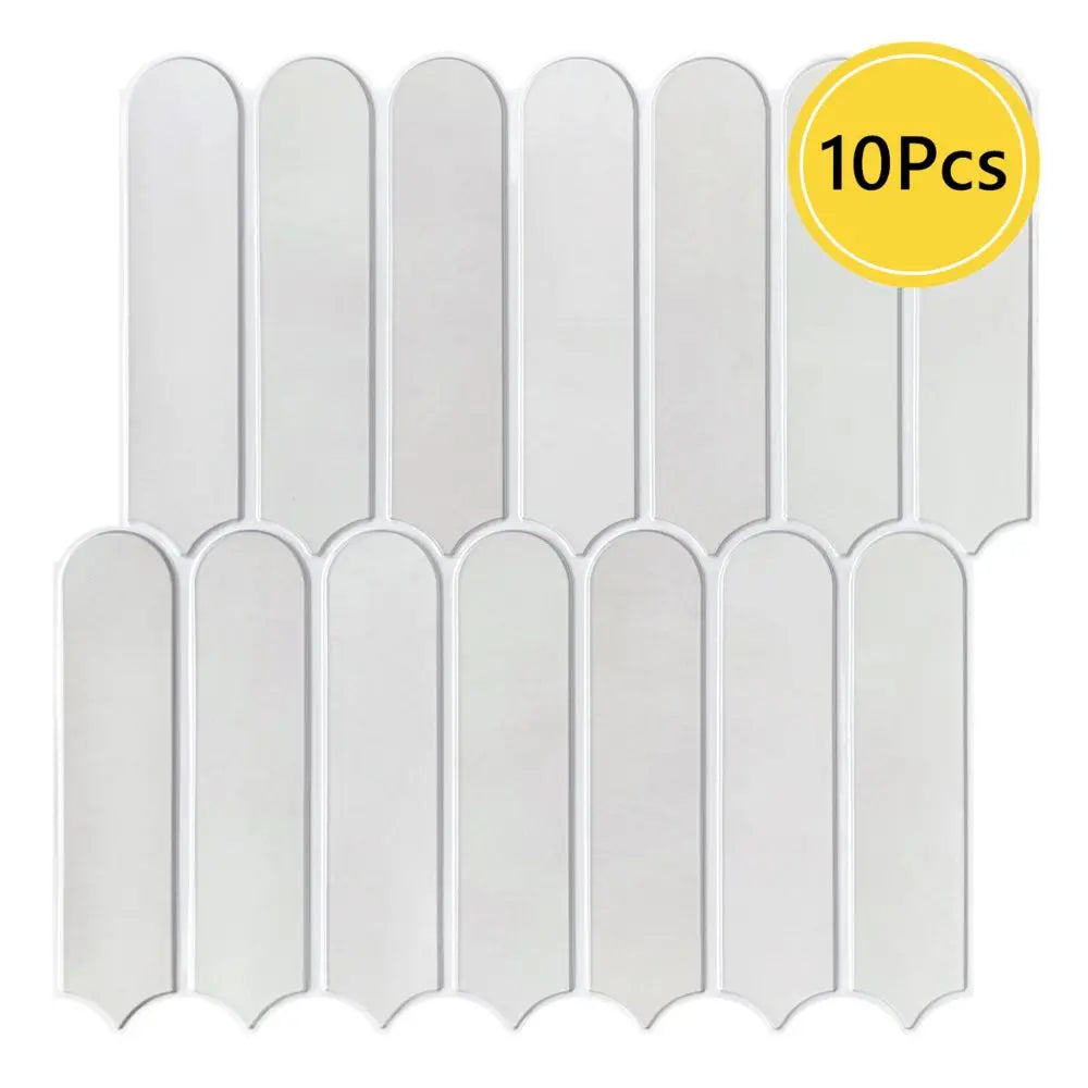 10pcs 3D Faux Matte Wall Panels, Tile Stickers Waterproof, Backsplash Kitchen Peel and Stick, Room Decoration