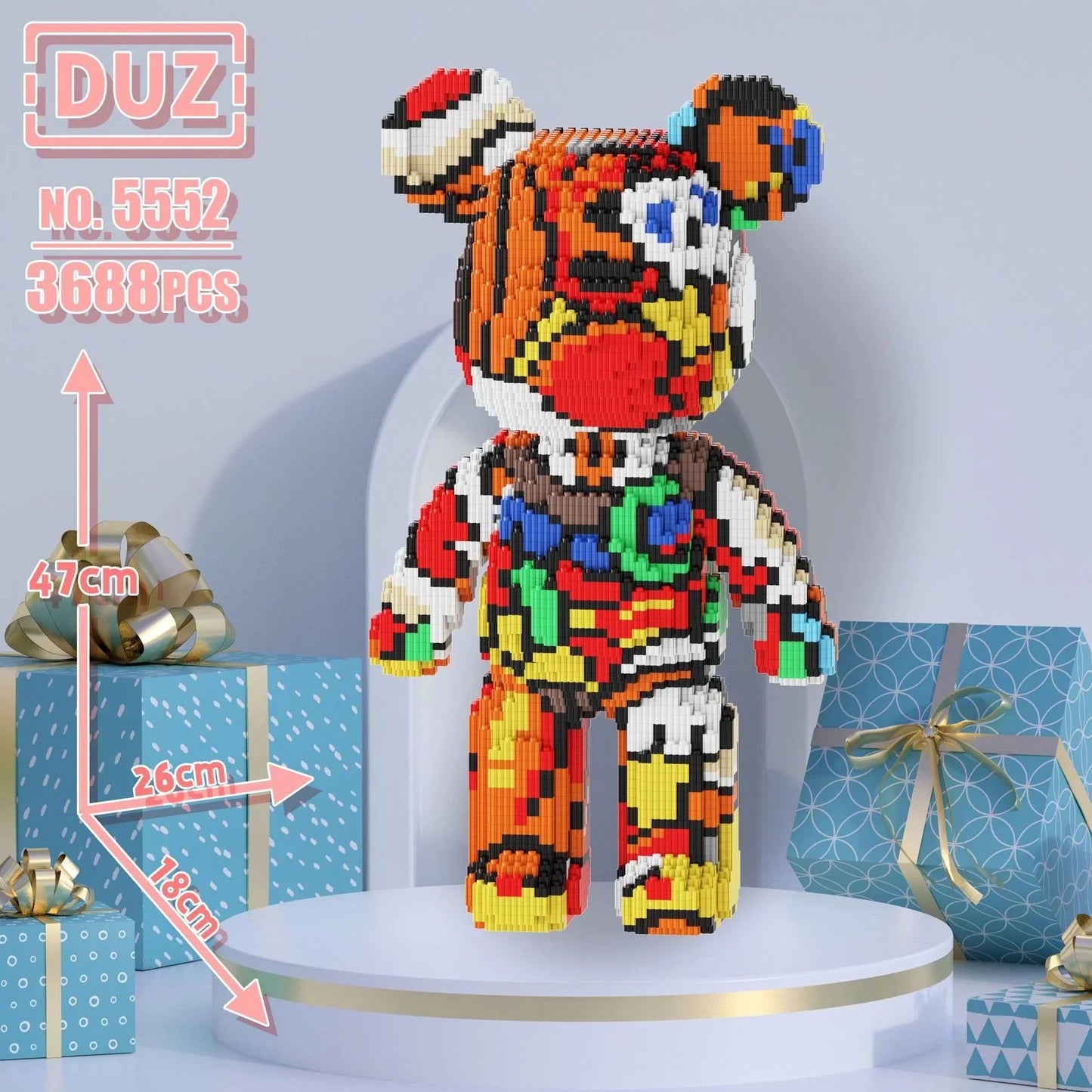 Oversized Violents Bear Building Blocks Assembled Toys DIY Adult Educational Children's Toys Birthday Gift Model Dolls Toys