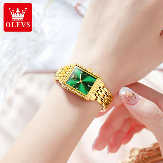 OLEVS 9995 Women's Watch Luxury Elegant Quartz Ladies Wristwatch Top Brand Waterproof Luminous Date Original Watch For Women.