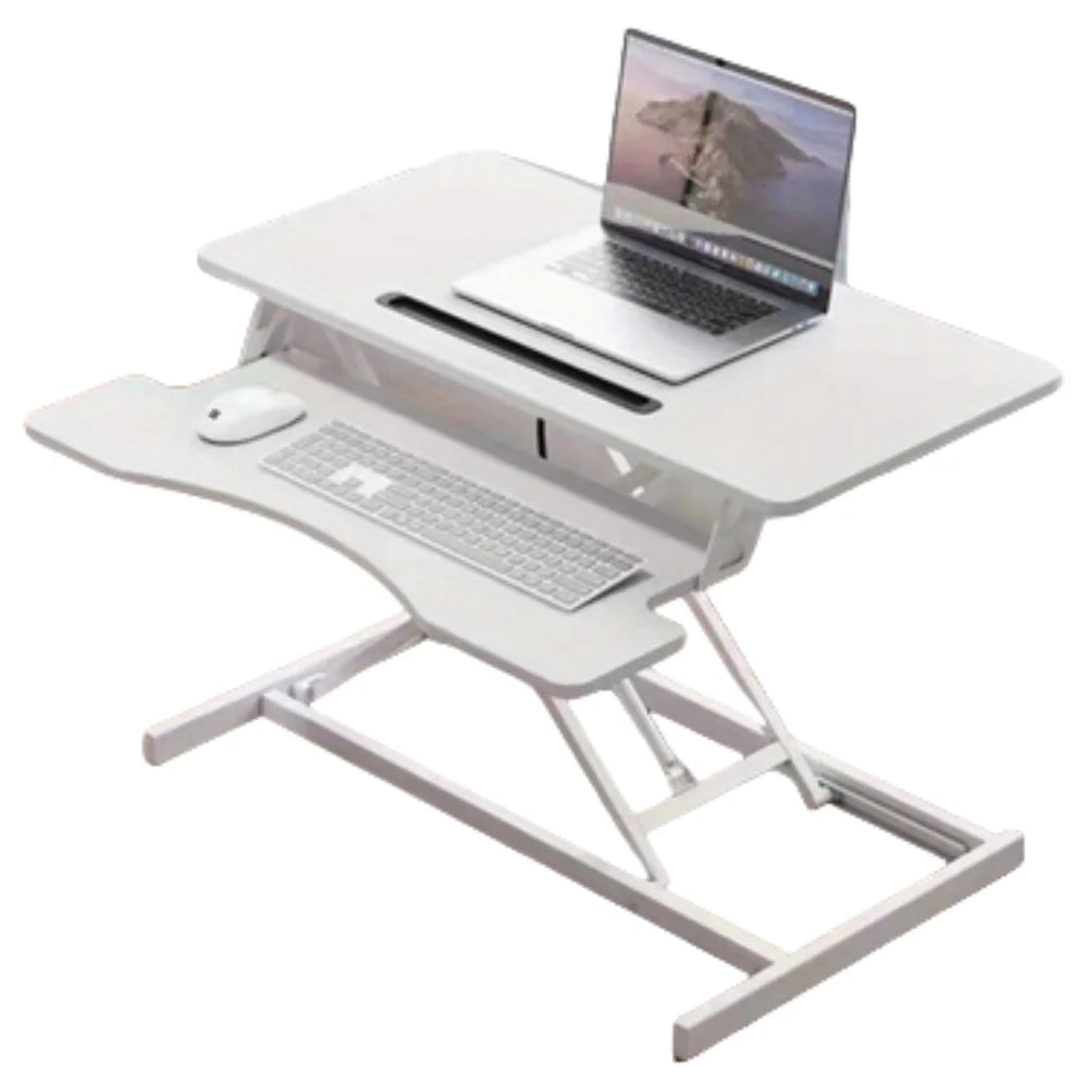 Rocelco 32 "Dual Monitor Riser-höhen verstellbarer Stehpult konverter mit pneumatischem Lift und Tastatur ablage