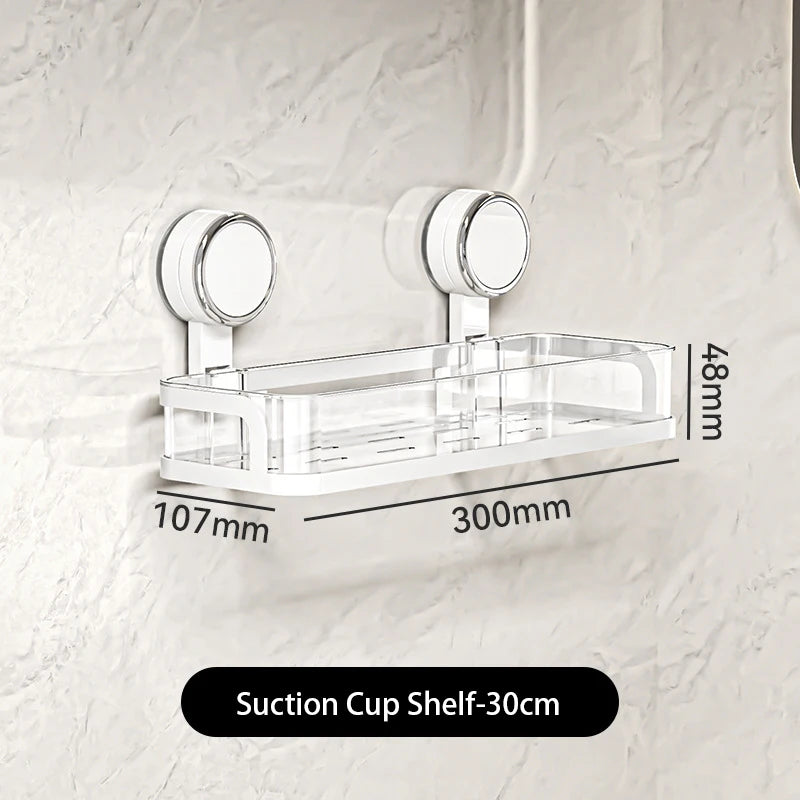 Saugnapf Badezimmer Dusche Gel Lagerung Rack Ohne Stanzen Waschbecken Rack Waschraum Wand-montiert Kosmetik Lagerung Rack