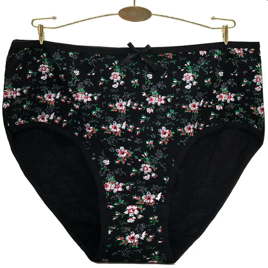 Underwear Women Panties Cotton Mid Rise Butterfly Soft Sexy Briefs Ladies Knickers Plus Size for Women 3 Pcs/lot.