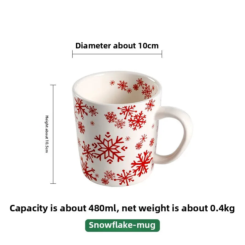 Goblin Series Ceramic Plate Large Dinner Plate Rectangle Tray Christmas Tableware Underglaze