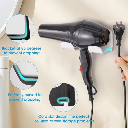 Universal Haar Trockner Halter Bad Haarglätter Stehen Nagel Kostenloser Wand Regale Zimmer Lagerung Rack Wand-montiert Hause Regal