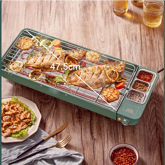 Household 220v Electric Oven Household Self-service Barbecue Oven Barbecue Mutton Kebabs Korean Small Multi- Function Indoor La.