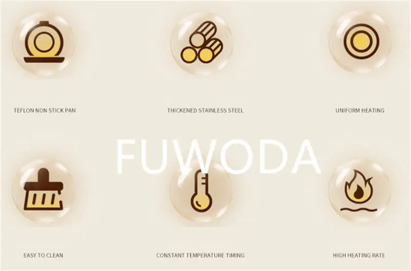 Digital Display Double-Headed UFO Burger Waffle Donut Machine Stainless Steel Hot Sale Electric Ice Cream Waffles Burger Maker.