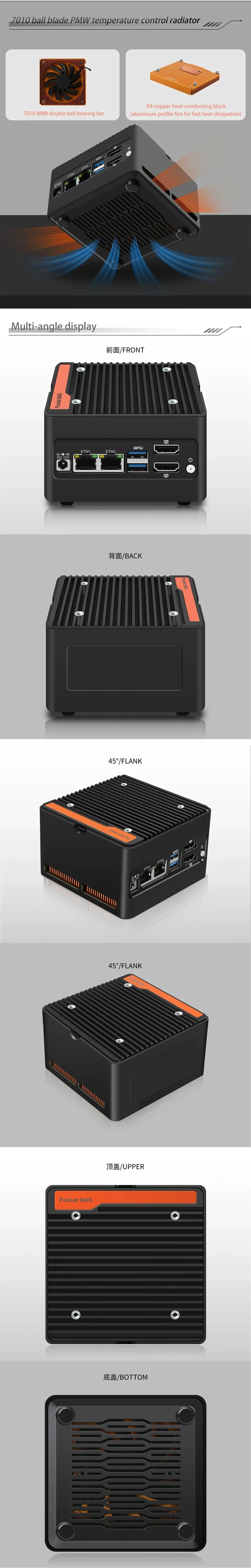 Mini PC Ιntel 12th Alder Lake-i3-N305 N100 Computer Windows 11 Pro Linux Ubuntu Dual LAN Home/Office Development NAS Computer.