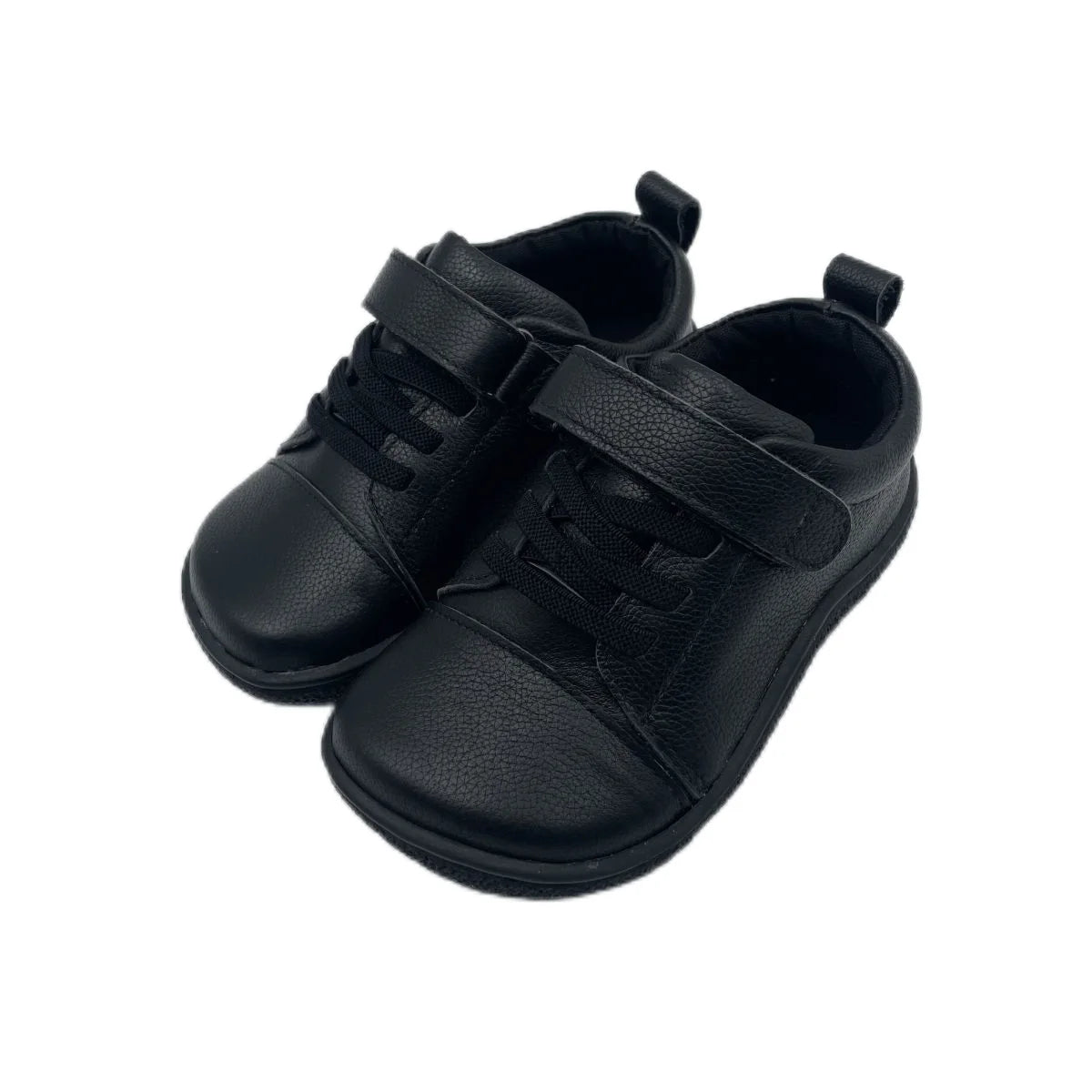 Tipsietoes New 2025 Genuine Leather Shoe For Girls And Boys Kids Barefoot Sneaker Light Weight Minimalist Elastic Double Strape.