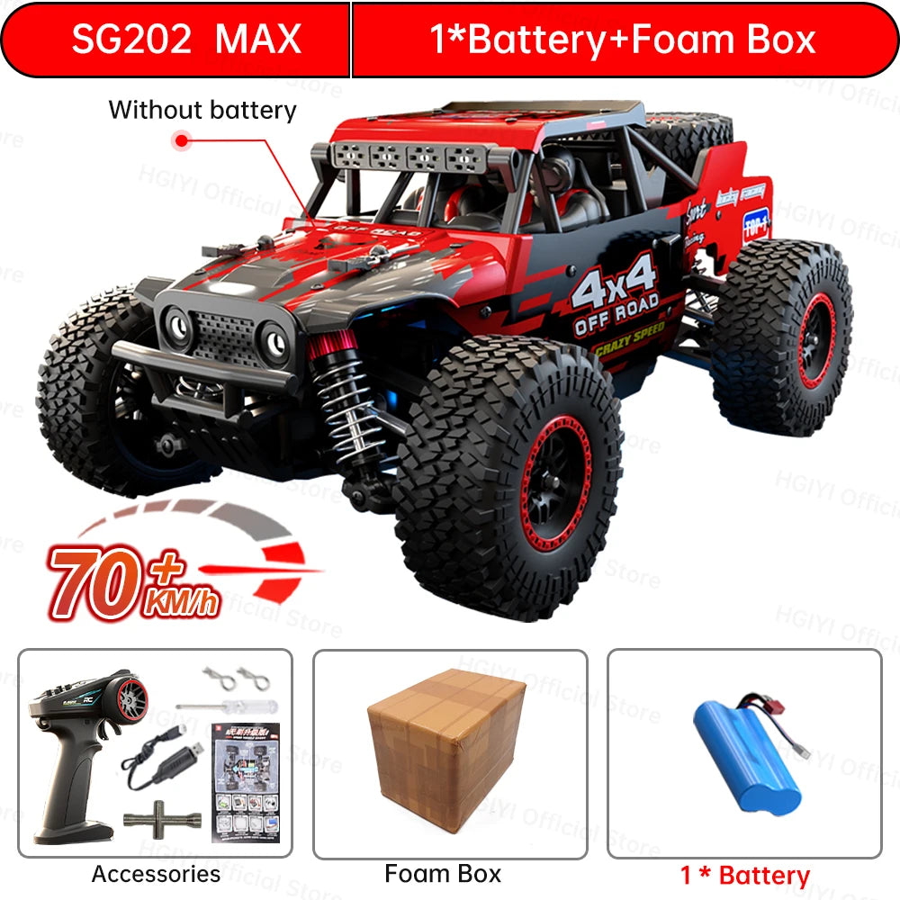 ZLL SG202 MAX/PRO 1:20 High Speed Drift Racing 70KM/H Or 50KM/H Brushless Motor 4WD RC Car Off Road Car Toys for For Kid Gift