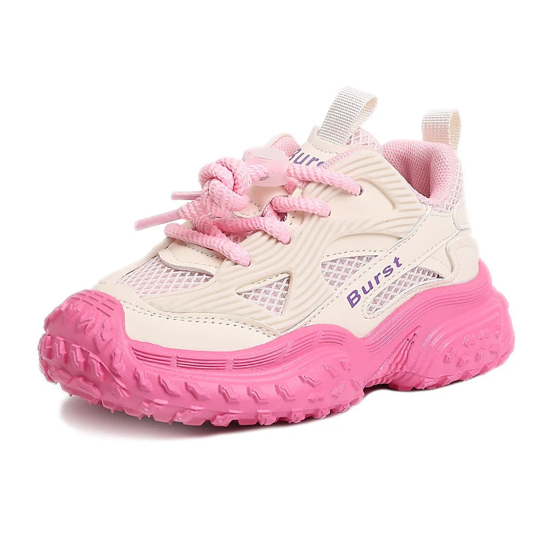 2025 Autumn Sport Shoes For Children PU Leather Waterproof Kid's Sneakers Anti-slippery Breathable Boy's Girl's Running Shoes