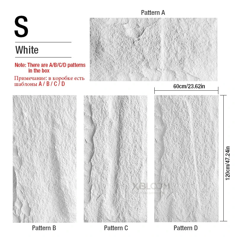 4pcs 120x60cm Home Decor 3D PVC Wood Grain Wall Paper Brick Stone Wallpaper 3D wall panel Living Room Bedroom Wall Sticker Decor