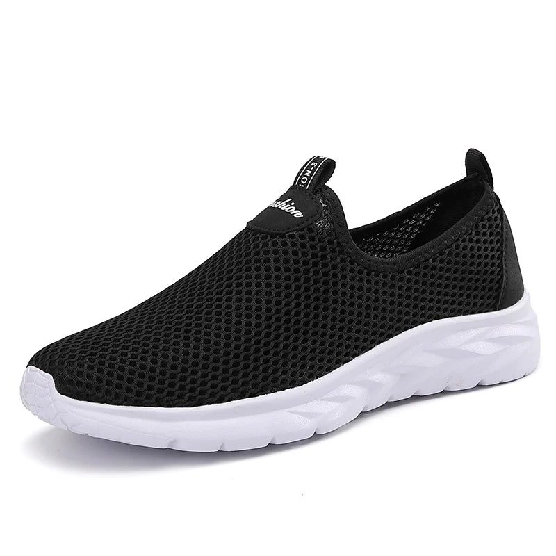 YRZL Sneakers Men Summer Casual Shoes Men Mesh Breathable Outdoor Non Slip Sports Shoes Slip on Loafers for Men Pius Size 39-46