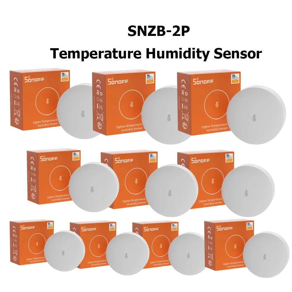SONOFF SNZB-02P SNZB 02P Zigbee Temperature and Humidity Sensor Sonoff ZB Bridge-P Thermometer Detector Smart Home Via Ewelink