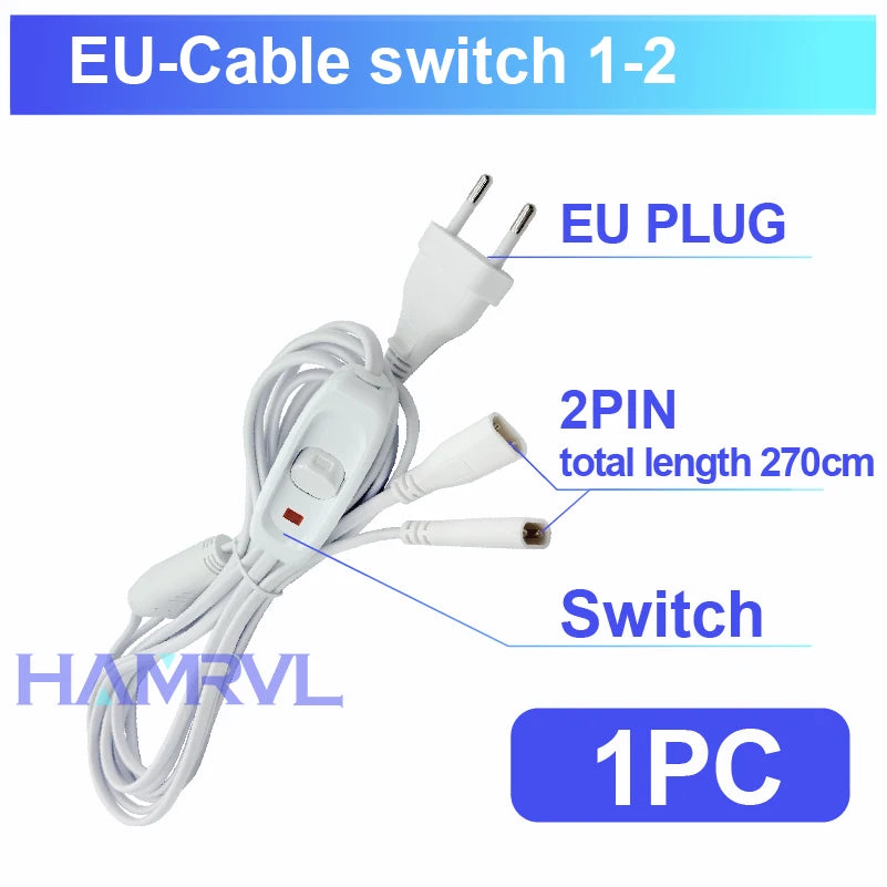 Hexagon Light Adjustable Suspension Rope and Splicing Connector All Copper 2Pin V/Y/L/T/I Cable LED Tube Lamp for Garage Ceiling