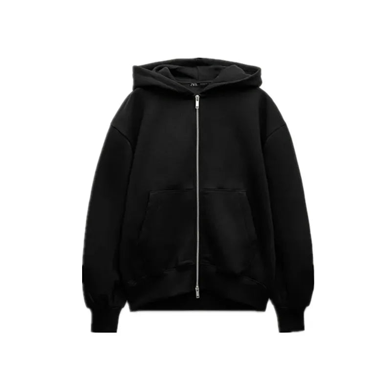 ETJ 2025 Fall/Winter new women's casual sports oversized zipper hoodie wide leg mop sweatpants set 4174842.