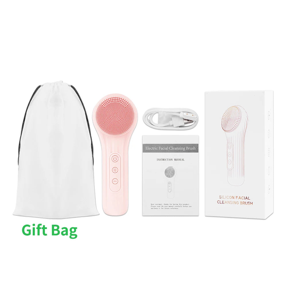 Sonic Electric Face Cleansing Device Facial Cleanser Facial Cleansing Machine Skin Scrubber Skin Massager Skin Care Tools Beauty.