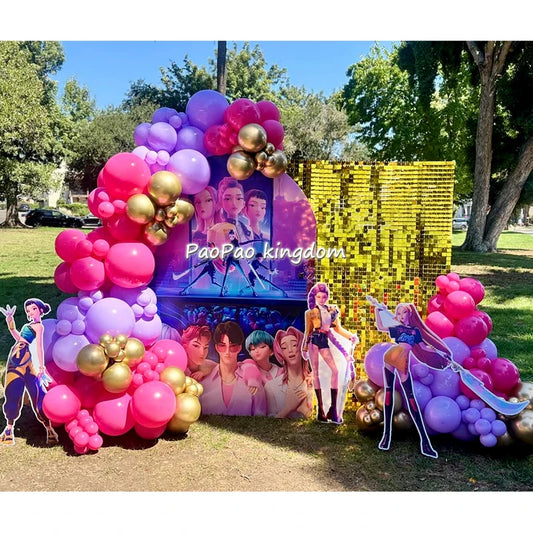 Kpop Dämonenjäger Themen Mädchen Geburtstag Luftballons Dekoration Anzahl Ballon Partyzubehör Babyparty Film Halloween Ballon.