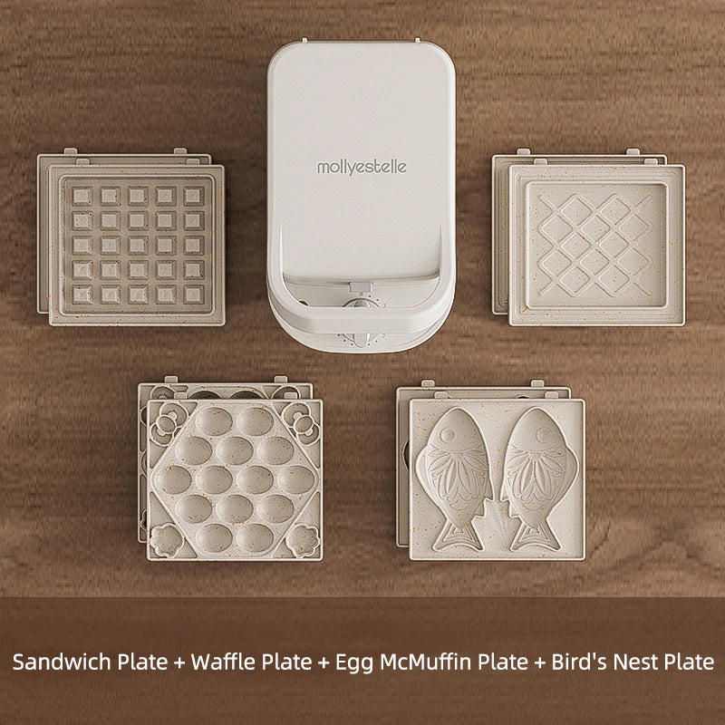 600W Electric Sandwich Maker Waffle Maker Multi-baker Breakfast Machine Toaster Baking Pancake Sandwichera Double Side Heat