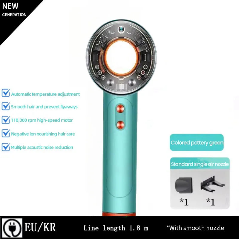 High-speed electric professional hair dryer negative ion hair care fast drying large wind power silent air blower hair dryer.