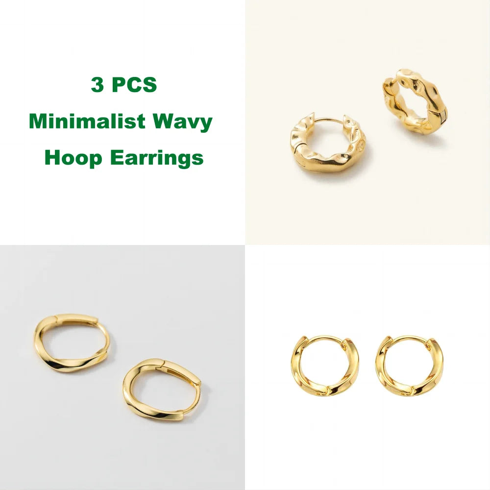 Mariasz Minimalist New Hot Sell Trendy Plated Gold Color Circle Earrings for Women Ear Hoop Earring Classic Jewelry