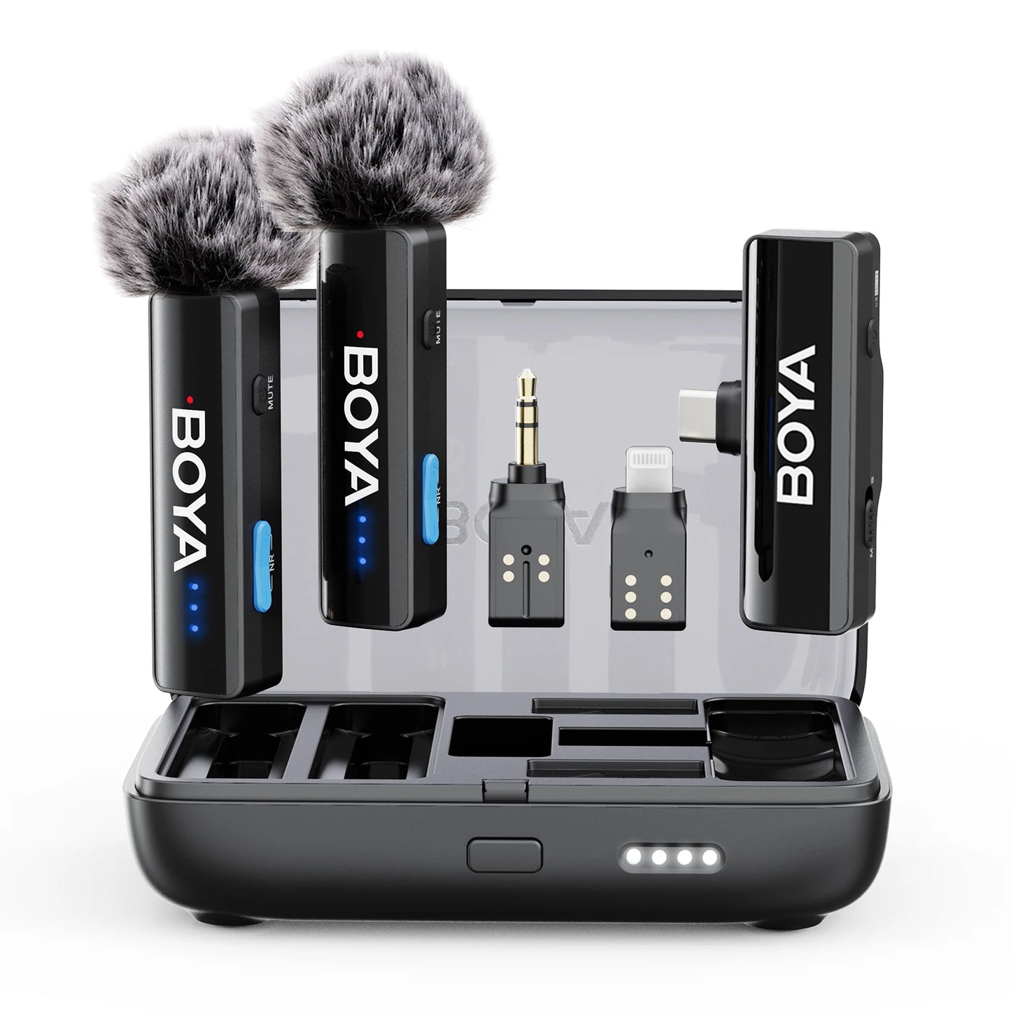 BOYA BOYALINK 2 Wireless Lavalier Microphone for iPhone Android DSLR Cameras Smartphone Gaming Youtube Video Recording Streaming